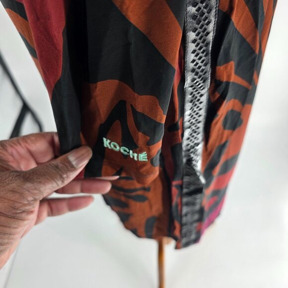 Koché Womens Animal Print Long Sleeve Dress with Mesh Back M - Picture 14 of 15